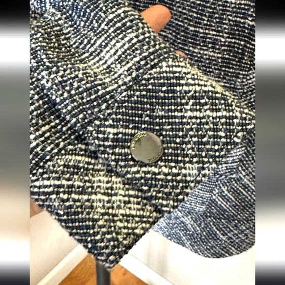 [Liverpool Los Angeles] Blue Boxy Blazer with Mandarin Collar - Picture 4 of 11